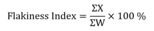 flakiness index formula